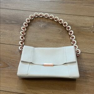 Ted Baker London Cream Shoulder Bag with Chain Detail
